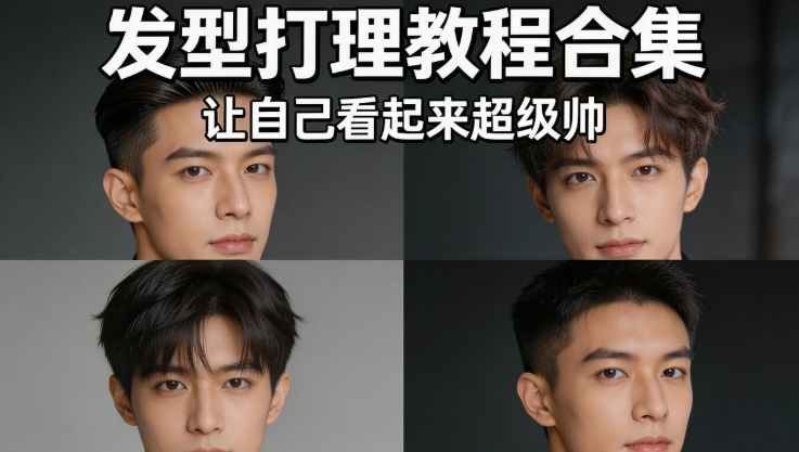男士发型设计打理教程合集，提升颜值必备!
